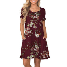 Load image into Gallery viewer, 2019 New Summer Women Dress Wine Plus Size