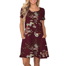 Load image into Gallery viewer, 2019 New Summer Women Dress Wine Plus Size