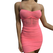 Load image into Gallery viewer, 2019 New Summer Women Dresses Sexy Strapless Pink