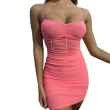 Load image into Gallery viewer, 2019 New Summer Women Dresses Sexy Strapless Pink