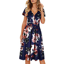 Load image into Gallery viewer, 2019 New Summer Women Dresses Sexy Damask Flower Printing