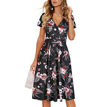 Load image into Gallery viewer, 2019 New Summer Women Dresses Sexy Damask Flower Printing