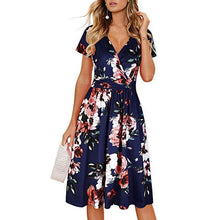 Load image into Gallery viewer, 2019 New Summer Women Dresses Sexy Damask Flower Printing